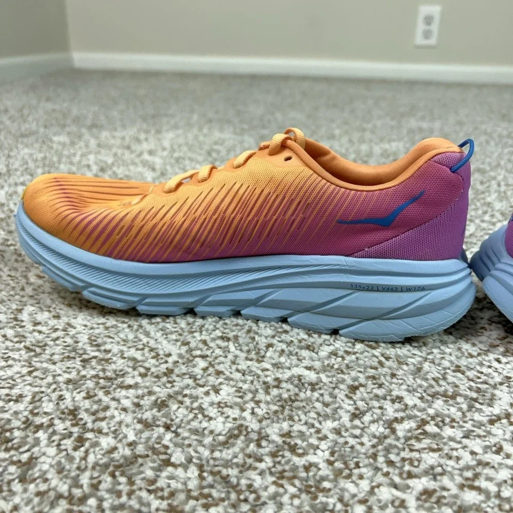 Hoka One One Shoes Womens Size 8 Rincon 3 Orange Running Sneakers Cushioned Gym